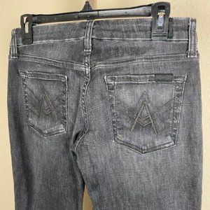 7 For All Mankind Grey Wash A Pocket Bootcut Jeans